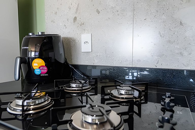 Até 4hóspedes, Wi-fi500Mbps, Cozinha Comp,Elevador, Jr Catit