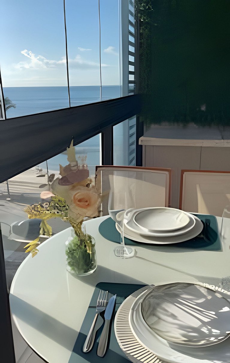 Ap até 4 hóspedes, Frente Praia, Varanda, na Barra , de Fren