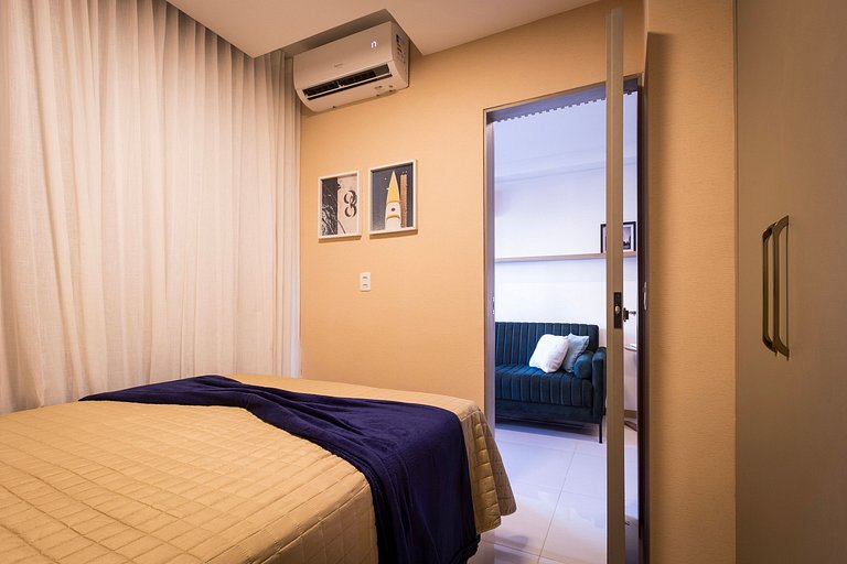 Ap até 4 hóspedes, Frente Praia, Varanda, na Barra , de Fren