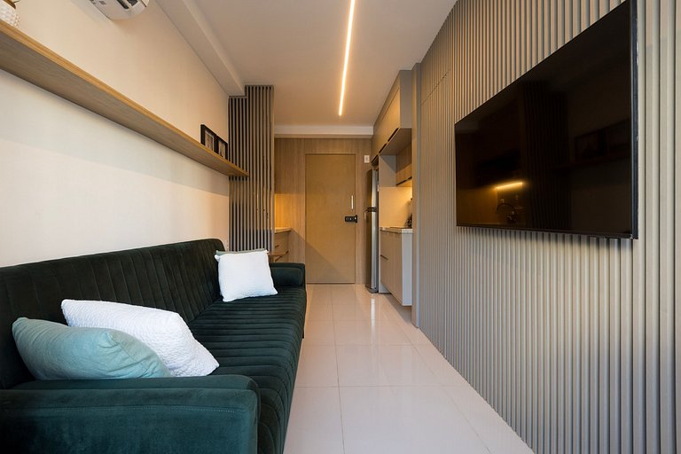 Ap até 4 hóspedes, Frente Praia, Varanda, na Barra , de Fren