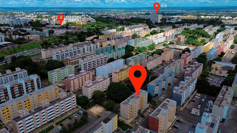 Bairro “carioca” de Brasília, 3Qtos Até 6Hóspedes