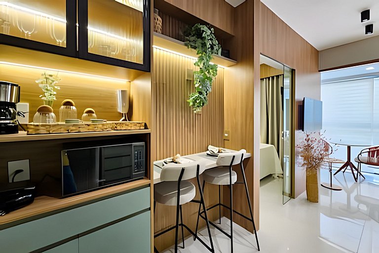 Ap até 4 hóspedes, Frente Praia, Varanda, na Barra , de Fren