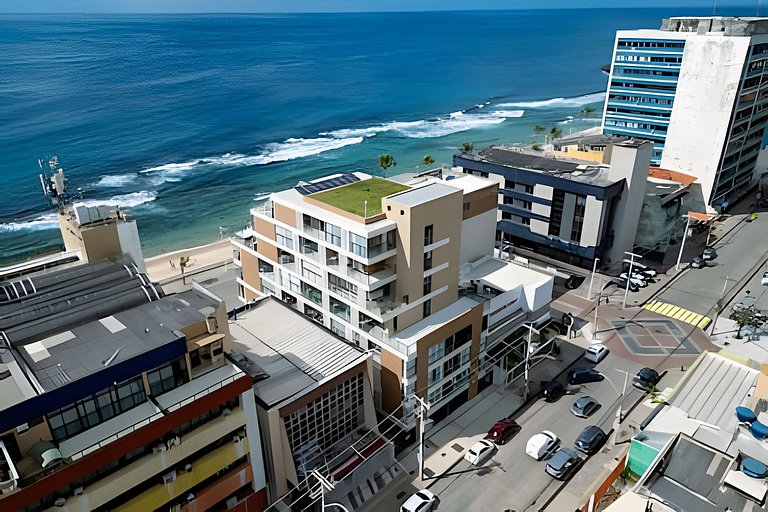 Ap até 4 hóspedes, Frente Praia, Varanda, na Barra , de Fren