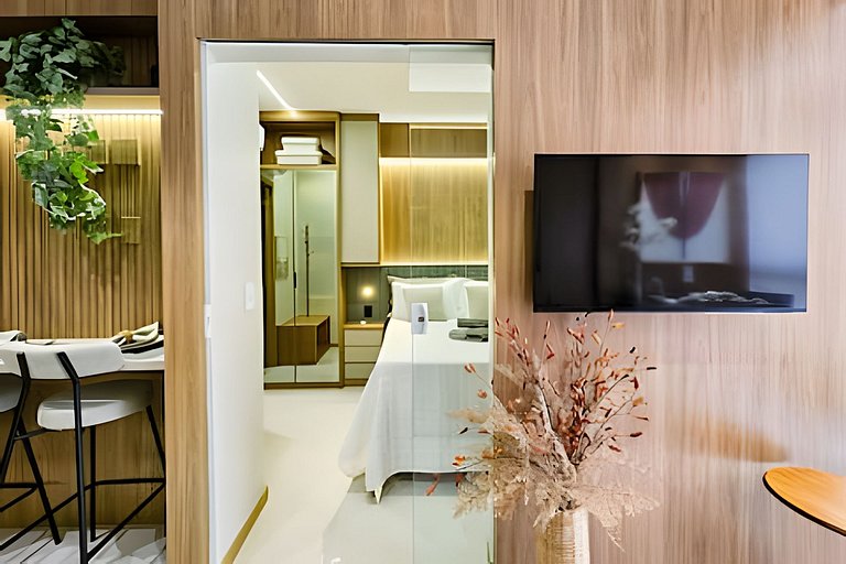 Ap até 4 hóspedes, Frente Praia, Varanda, na Barra , de Fren