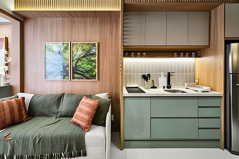 Ap até 4 hóspedes, Frente Praia, Varanda, na Barra , de Fren