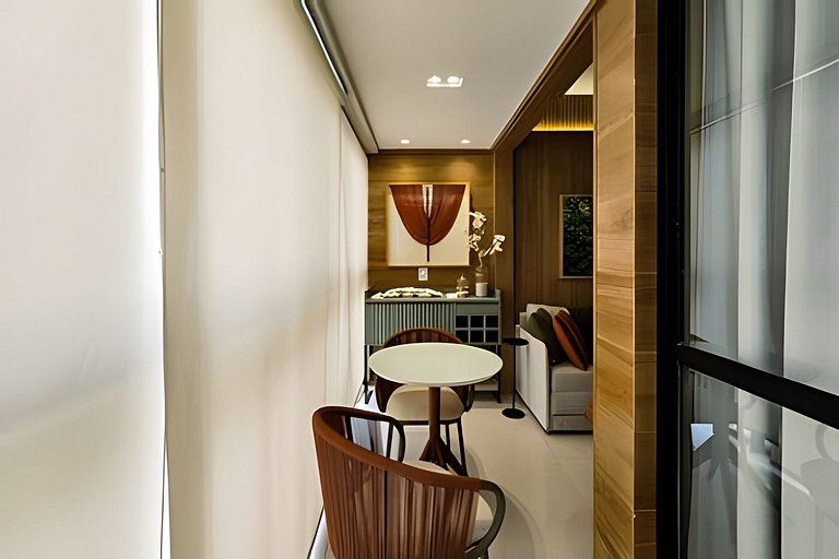 Ap até 4 hóspedes, Frente Praia, Varanda, na Barra , de Fren