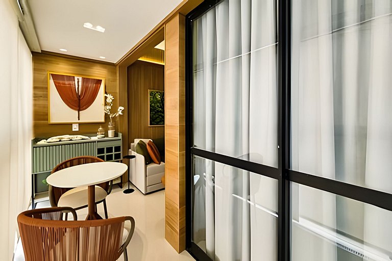 Ap até 4 hóspedes, Frente Praia, Varanda, na Barra , de Fren