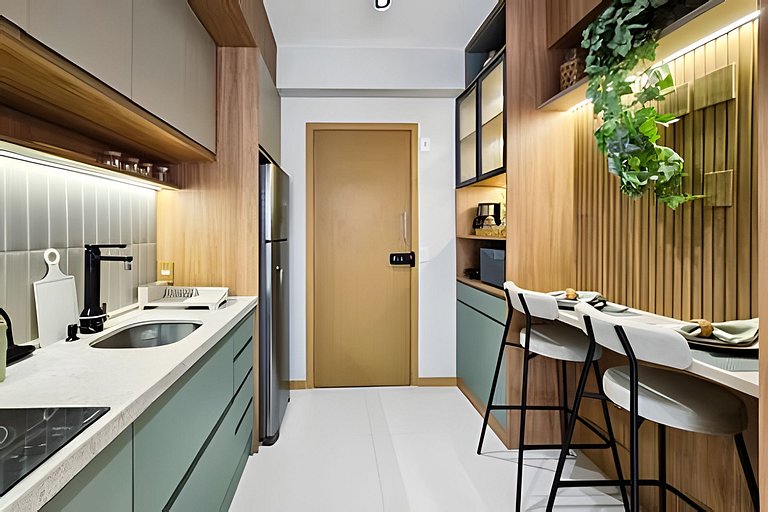 Ap até 4 hóspedes, Frente Praia, Varanda, na Barra , de Fren