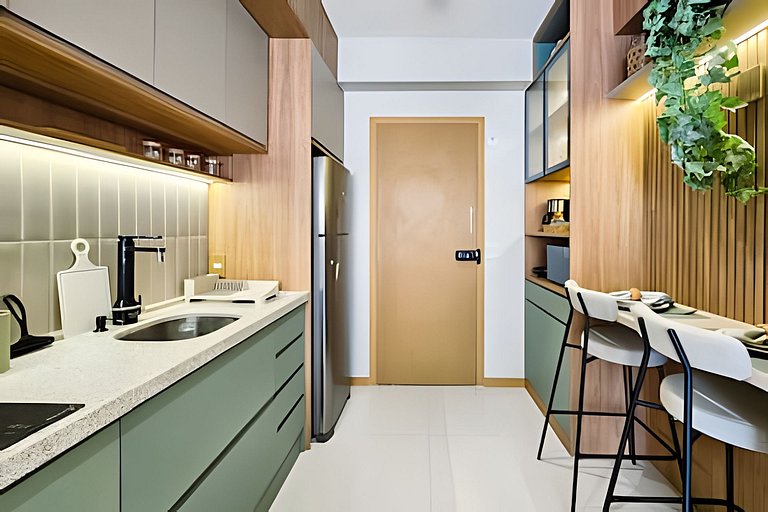 Ap até 4 hóspedes, Frente Praia, Varanda, na Barra , de Fren