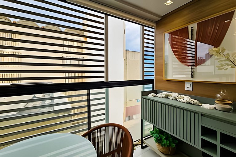 Ap até 4 hóspedes, Frente Praia, Varanda, na Barra , de Fren