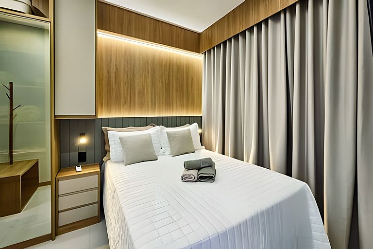 Ap até 4 hóspedes, Frente Praia, Varanda, na Barra , de Fren