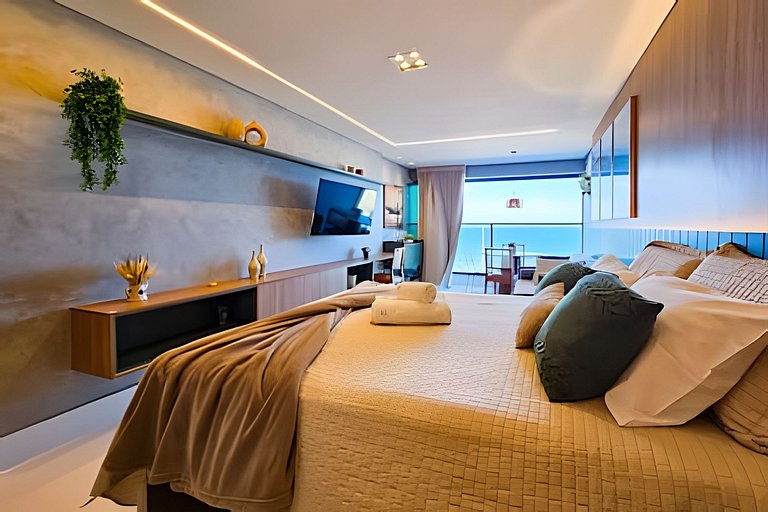 Frente Praia, Até 4 Hóspedes, Piscina, Garagem, Rooftop, Jr