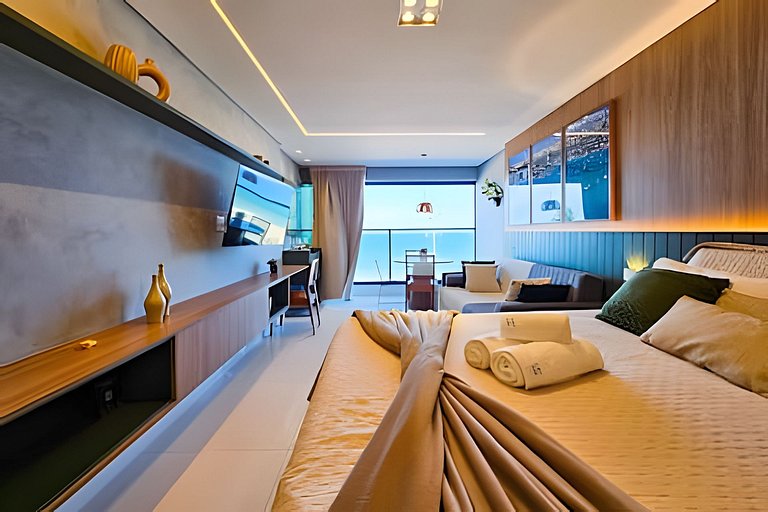 Frente Praia, Até 4 Hóspedes, Piscina, Garagem, Rooftop, Jr