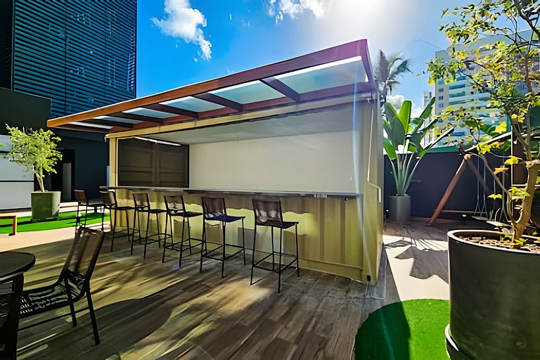 Frente Praia, Até 4 Hóspedes, Piscina, Garagem, Rooftop, Jr