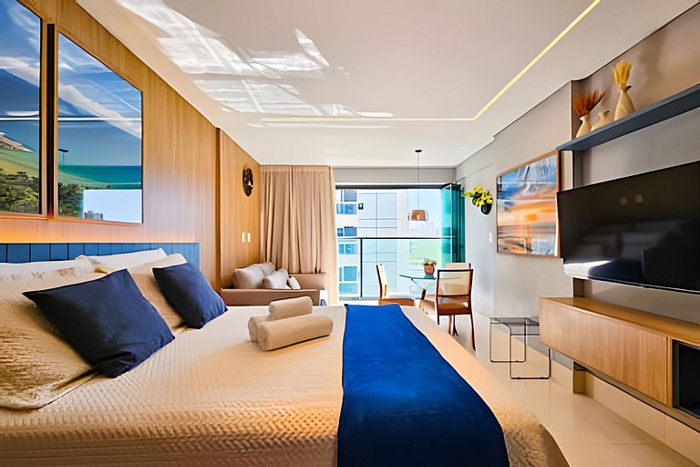 Ed. Frente Mar, Até 4 Hóspedes, Piscina, Academia, Rooftop,