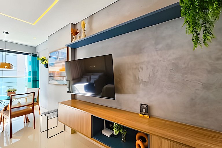 Ed. Frente Mar, Até 4 Hóspedes, Piscina, Academia, Rooftop,