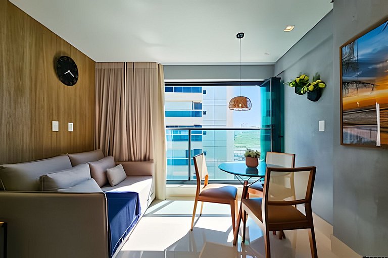 Ed. Frente Mar, Até 4 Hóspedes, Piscina, Academia, Rooftop,