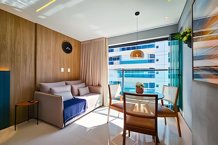 Ed. Frente Mar, Até 4 Hóspedes, Piscina, Academia, Rooftop,