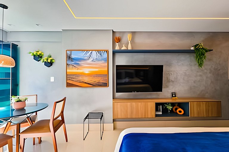 Ed. Frente Mar, Até 4 Hóspedes, Piscina, Academia, Rooftop,