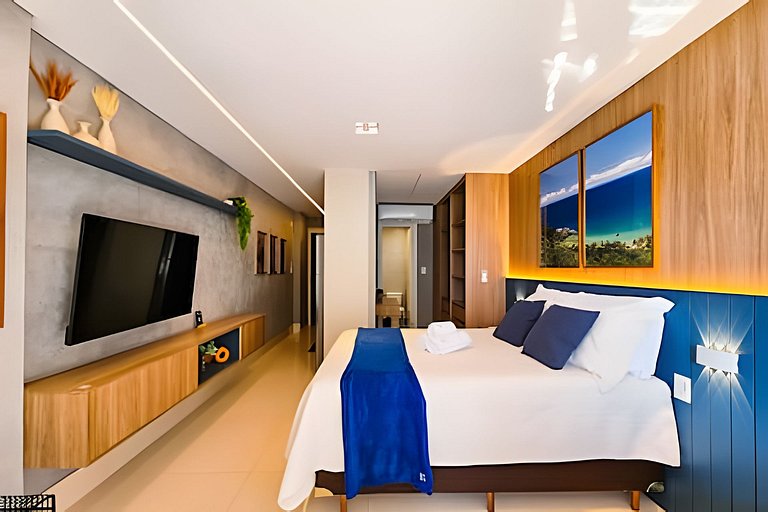 Ed. Frente Mar, Até 4 Hóspedes, Piscina, Academia, Rooftop,