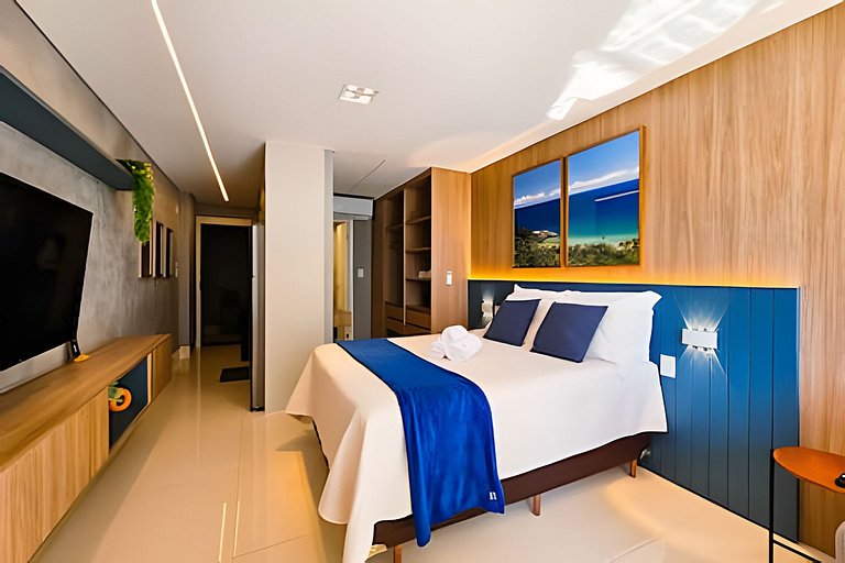 Ed. Frente Mar, Até 4 Hóspedes, Piscina, Academia, Rooftop,