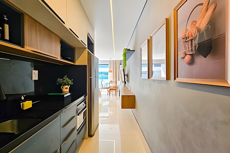 Ed. Frente Mar, Até 4 Hóspedes, Piscina, Academia, Rooftop,