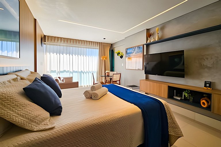 Ed. Frente Mar, Até 4 Hóspedes, Piscina, Academia, Rooftop,