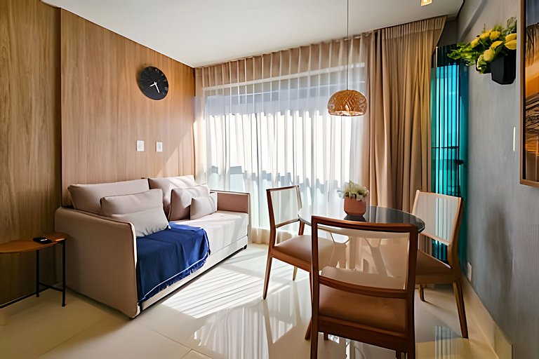 Ed. Frente Mar, Até 4 Hóspedes, Piscina, Academia, Rooftop,