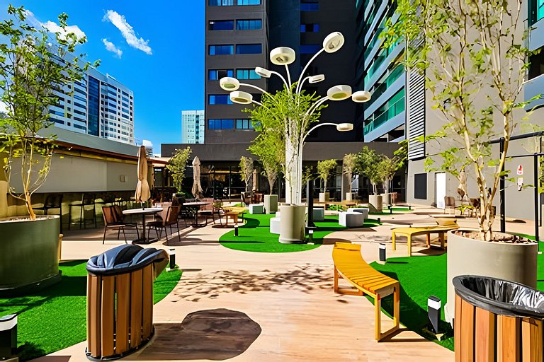 Ed. Frente Mar, Até 4 Hóspedes, Piscina, Academia, Rooftop,