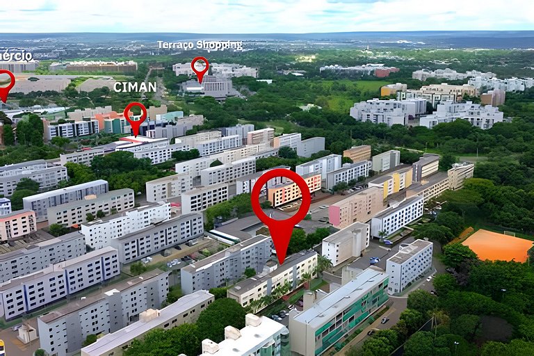 Bairro “Carioca” de Brasília, 3Qtos Até 6Hóspedes